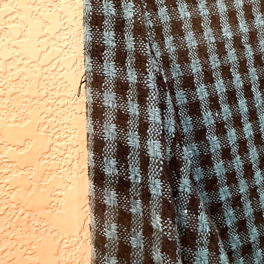 Romeo Gigli 100% Silk Gingham Blazer Blue Black Italian Designer Jacket 42 Small - Picture 9 of 15